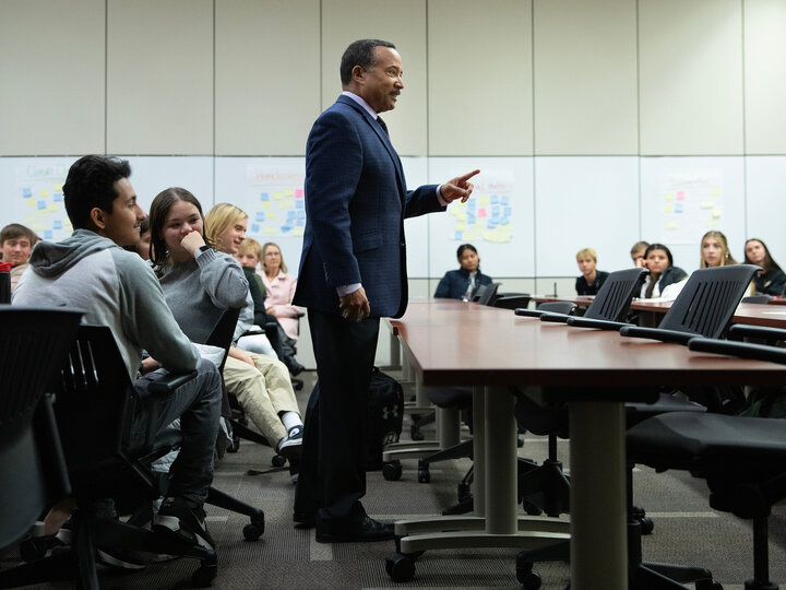 Dr. Mark Foxall in classroom