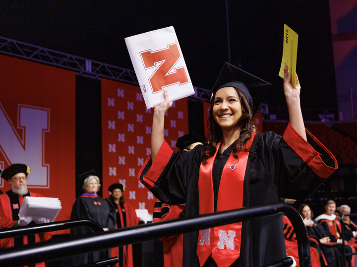 woman at UNL graduation